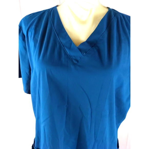 Cherokee Work Wear Women's Teal Green Scrub Top Size Large Color CAR - Picture 6 of 6